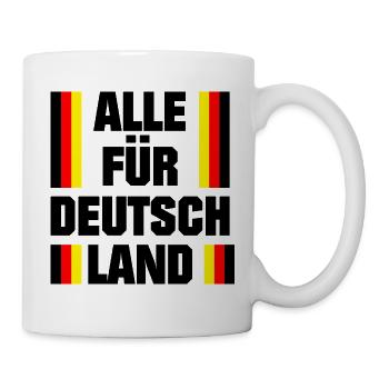 Alle für Deutschland - Tasse - Weiß - Rechts