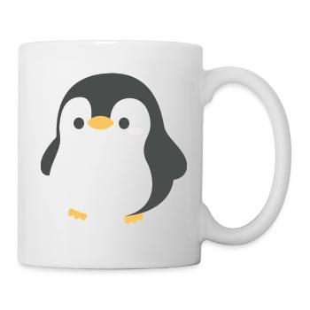 Chibi-Pinguin-Silhouette - Tasse - Weiß - Rechts