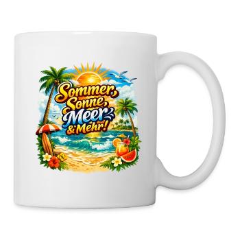 Sommer Sonne Meer & Mehr - Tasse - Weiß - Rechts