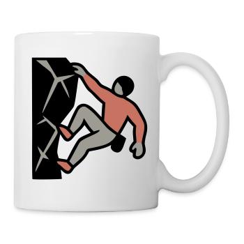  Kletterer Felswand Klettern Alpinismus - Tasse - Weiß - Rechts