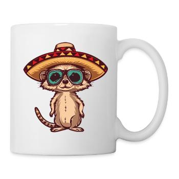 Sombrero drôle de suricate - Mug blanc - blanc - Droite