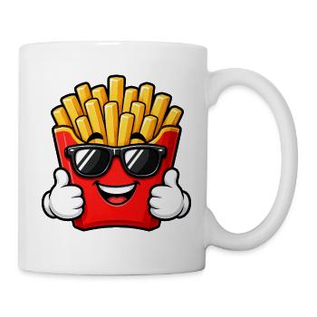 French fries Fast food Summer Sun - Mug - white - Right
