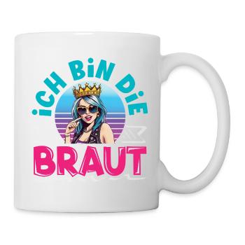 Ich Bin Die Braut Jga Krone Rock Brautparty - Tasse - Weiß - Rechts
