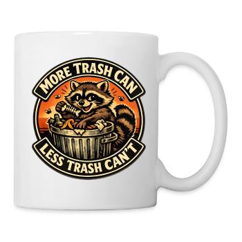More Trash Kan, Less Waste - Mug - white - Right
