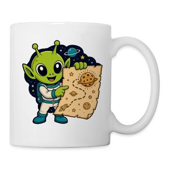 Außerirdischer All-Kartograf - Tasse - Weiß - Rechts