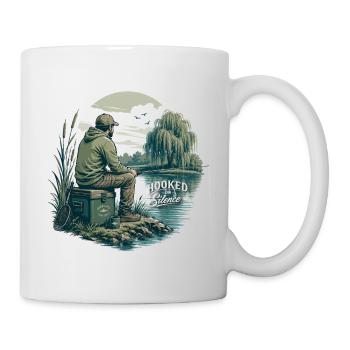 Accros au silence – Vie de pêcheur - Mug blanc - blanc - Droite