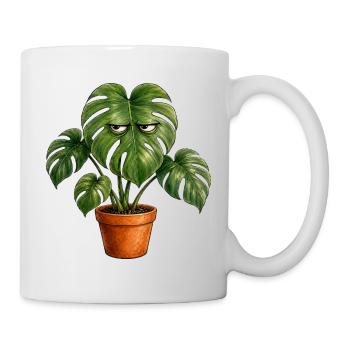 Monstera Watercolor Plant Scene - Mug - white - Right