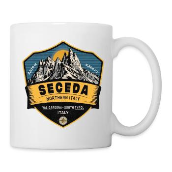 Seceda Dolomites Italy Vintage Mountain Hiking - Mug - white - Right