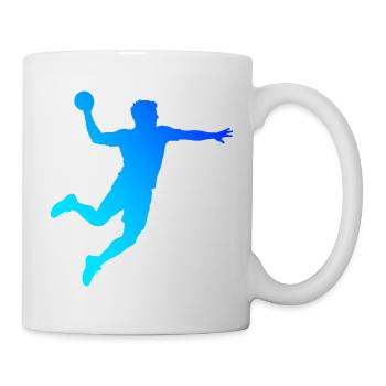 Handballspiel Geschenkidee für ein Handballspieler - Tasse - Weiß - Rechts