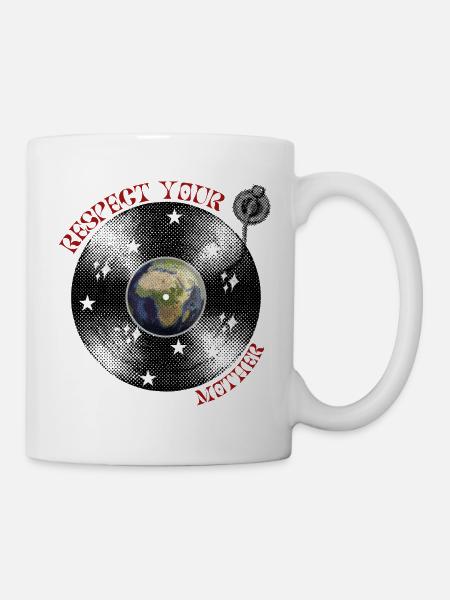 Vintage rétro Respectez votre Terre Mère - Mug blanc - blanc