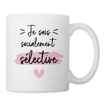 Sélective Pink Script - Mug blanc - blanc - Droite