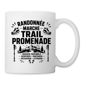 randonnée marche trail promenade - Mug blanc - blanc - Droite