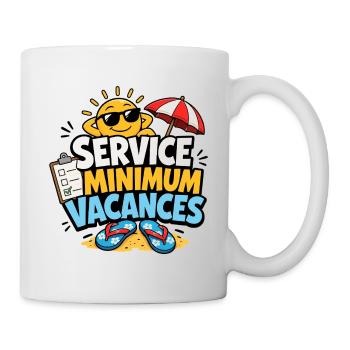 Service Minimum Vacances Humour Été - Mug blanc - blanc - Droite