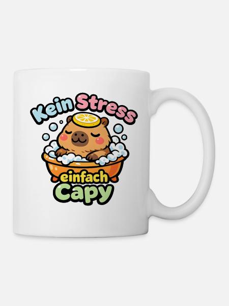 Kein Stress Einfach Cappy - Tasse - Weiß