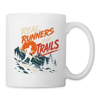 Real Runners Run Trails - Mug - white - Right