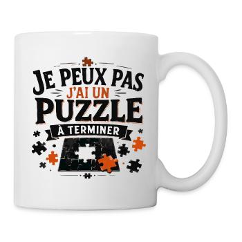 Je Peux Pas J’ai Un Puzzle À Terminer - Mug blanc - blanc - Droite