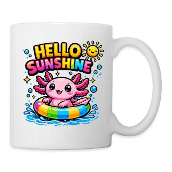 Axolotl Sunshine Kawaii in Swim Ring - Mug - white - Right