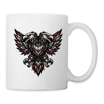 Albanie chemise drapeau aigle vacances balkanique cadeau - Mug blanc - blanc - Droite