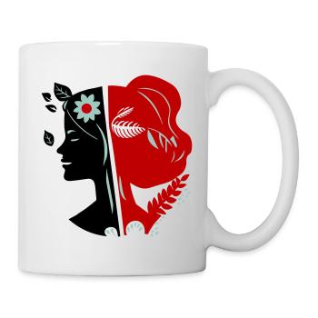 Visage de femme - Mug blanc - blanc - Droite