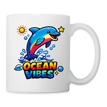 Dolphin Splash Ocean Vibes - Mug - white - Right