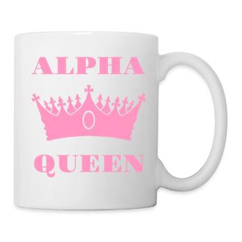 ALPHA QUEEN - POWER GIRL WOMAN POWERBOTTOM - Tasse - Weiß - Rechts