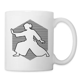 Les maîtres de l’Aïkido et l’Aïkido s’accordent ensemble - Mug blanc - blanc - Droite
