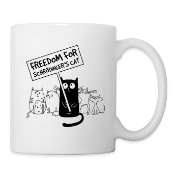Schrödingers Katze Physik Nerd Geschenk - Tasse - Weiß - Rechts