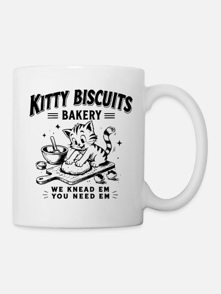 Kitty Biscuits Bakery – Süßes Katzen Bäcker - Tasse - Weiß
