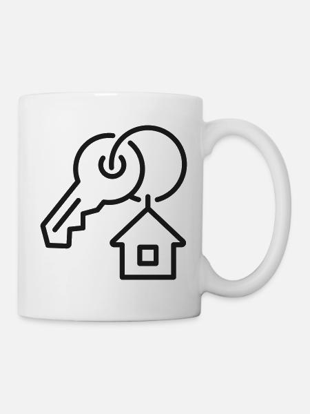Home Key Emblem - Tasse - Weiß