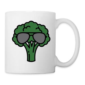 Broccoli avec lunettes de soleil – Légumes frais - Mug blanc - blanc - Droite