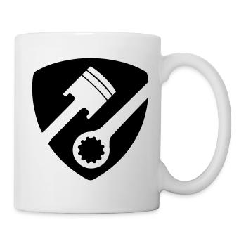 Kfz-Mechatroniker Kolben und Werkzeug - Tasse - Weiß - Rechts