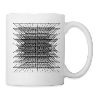 futuristic grid pattern T-Shirt - Mug - white - Right