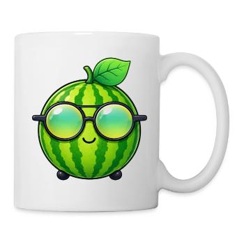 Été de dessins animés minimalistes sur la pastèque - Mug blanc - blanc - Droite