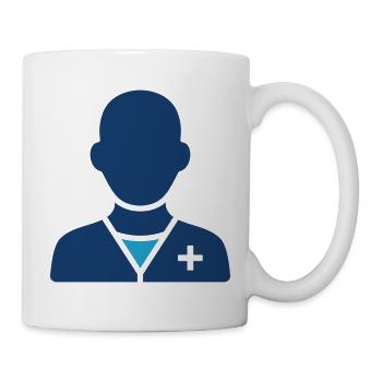 Icône Doctor Line Profil Vectoriel Professionnel de Médecine - Mug blanc - blanc - Droite