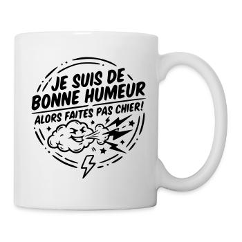 Bonne humeur  - Mug blanc - blanc - Droite