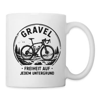 Gravel Freiheit auf jedem Untergrund - Tasse - Weiß - Rechts