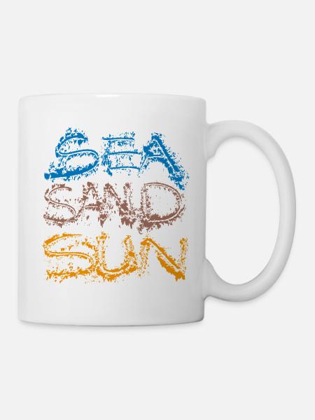 Sea Sand Sun - Tasse - Weiß