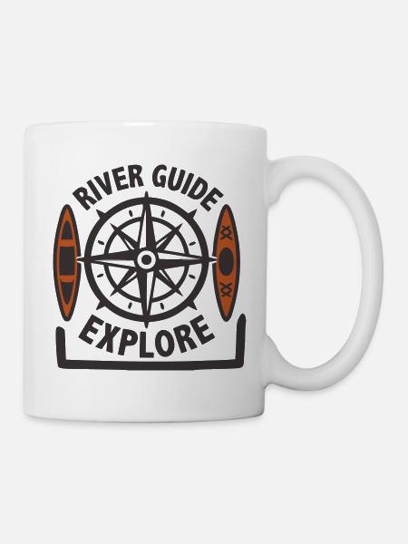 Explore Kanu Kompass Icon - Tasse - Weiß