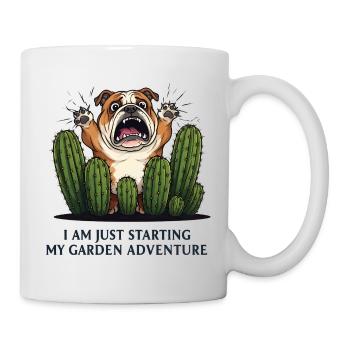 Commencer l’aventure dans le jardin - Mug blanc - blanc - Droite