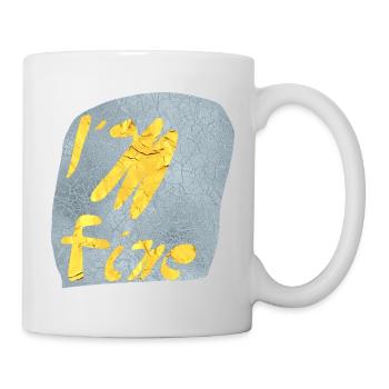 I’m Well – Conception de texte en feuille d’or - Mug blanc - blanc - Droite