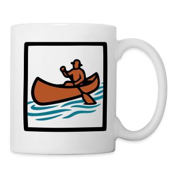 Canoe Paddler Badge Icon - Mug - white - Right