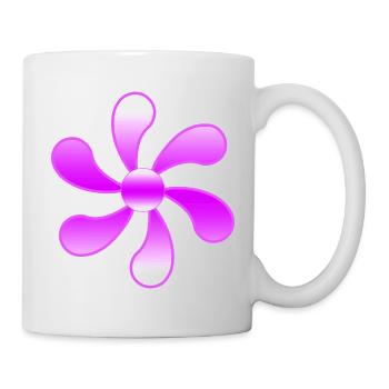 Blumen - Tasse - Weiß - Rechts