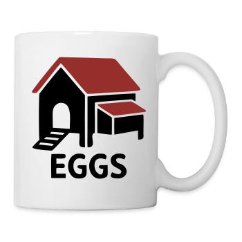 Insigne des œufs de poulailler - Mug blanc - blanc - Droite