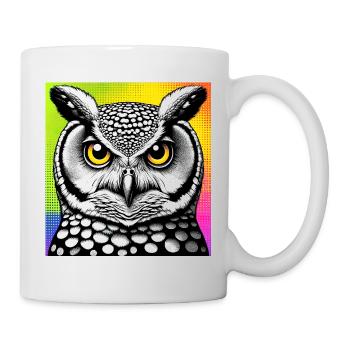 hibou - Mug blanc - blanc - Droite