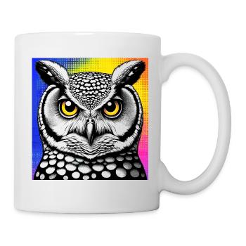 hibou - Mug blanc - blanc - Droite