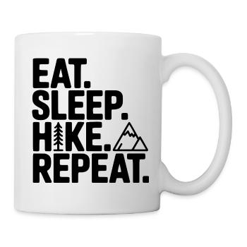 Eat. Sleep. Hike. Repeat. - Mug - white - Right