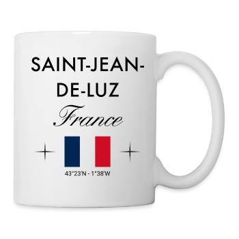 Saint Jean de Luz Frankreich Koordinaten Reise - Tasse - Weiß - Rechts