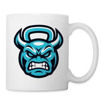 Icône de la kettlebell fitness - Mug blanc - blanc - Droite