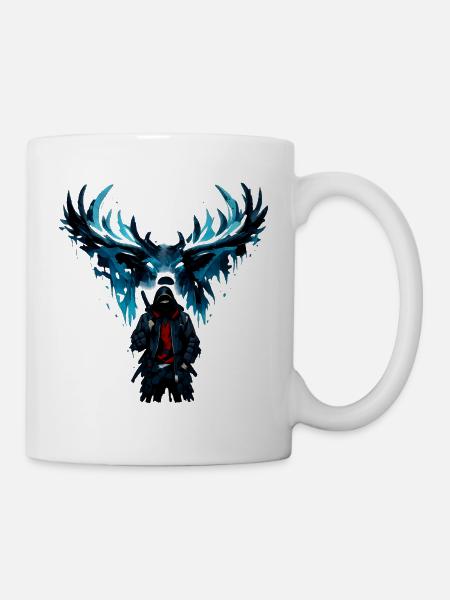 Nachtflug Blauer Phönix - Tasse - Weiß