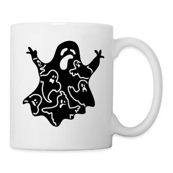 fantôme drôle d’Halloween - Mug blanc - blanc - Droite